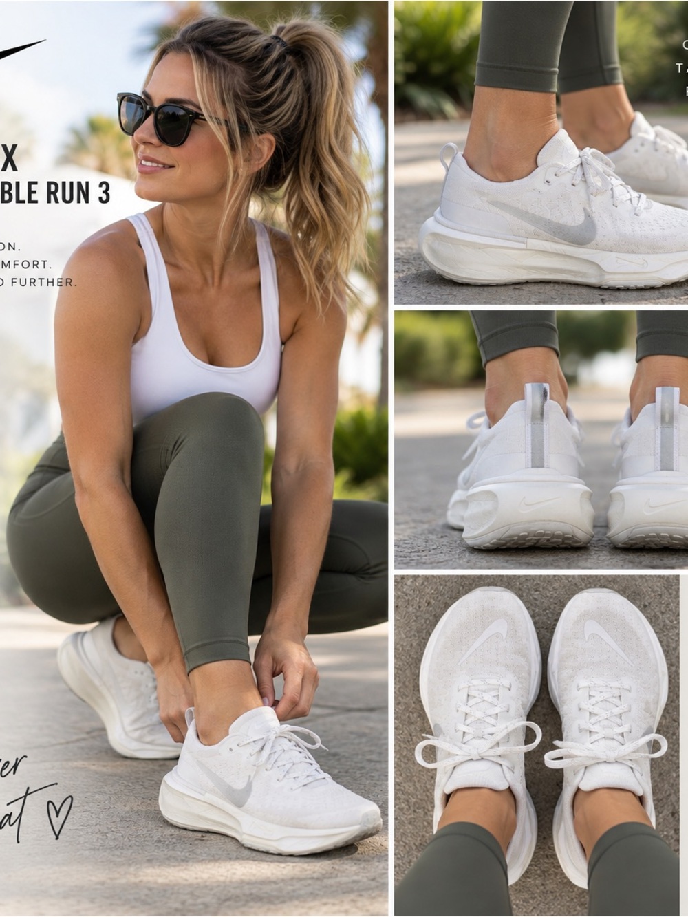 Nike ZoomX Invincible Run Flyknit 3 Women’s 9 White Running Shoes